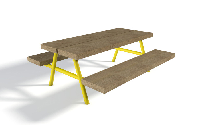 Outdoor picnic table