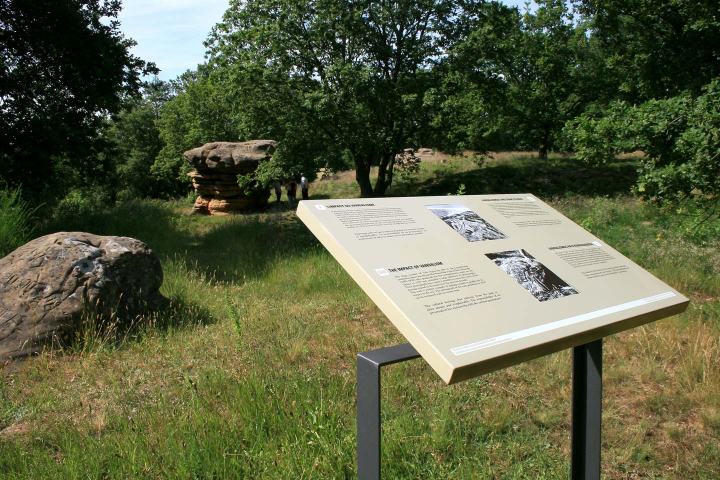Heritage site signage, vitreous enamel